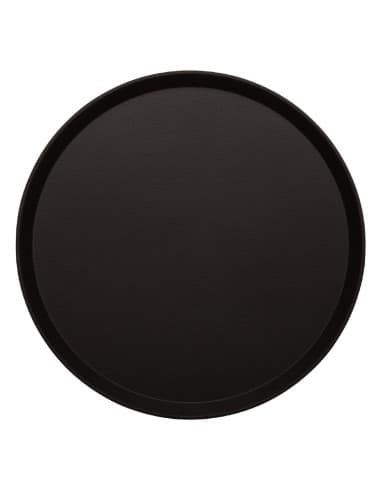 Plateau rond fibre de verre antidérapant Treadlite Cambro noir 40,5 cm