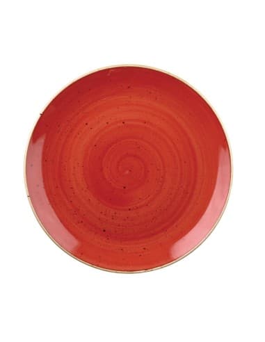 Assiettes coupes rondes Churchill Stonecast Berry Red 248mm (Lot de 12)