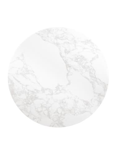 Plateau de table rond effet marbre Bolero blanc 600mm