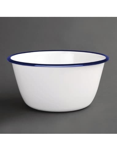Saladiers en acier émaillé Olympia 155mm (lot de 6)
