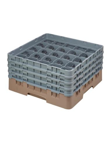 Casier à verres 25 compartiments Camrack Cambro beige hauteur max 215mm