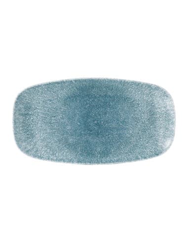 Assiettes oblongues Churchill Studio Prints Raku Oblong Topaz Blue 298mm (Lot de 12)