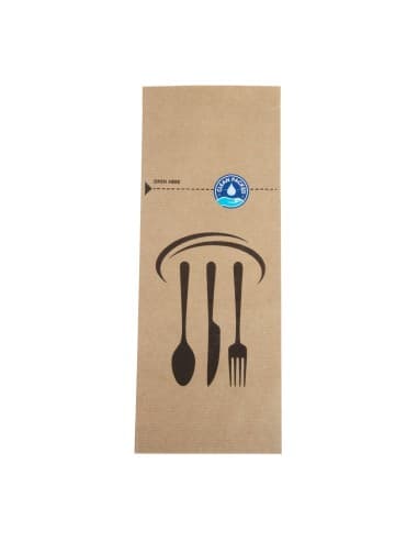 Pochettes Ă couverts en papier kraft recyclable et scellable (lot de 2000)