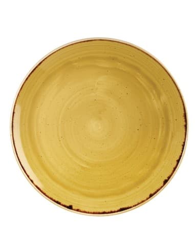 Assiettes rondes Churchill Stonecast Mustard Seed Yellow 288mm (Lot de 12)