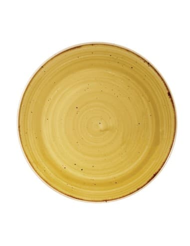 Assiettes rondes Churchill Stonecast Mustard Seed Yellow 220mm (Lot de 12)