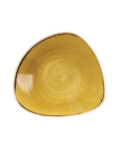 Bols triangulaires Churchill Stonecast Mustard Seed Yellow 229mm (Lot de 12)