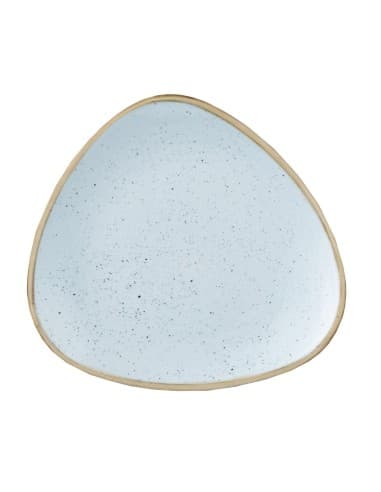 Assiettes triangulaires Churchill Stonecast Duck Egg Blue 315mm (Lot de 6)
