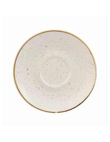 Soucoupes à cappuccino Churchill Stonecast Barley White 156mm (Lot de 12)