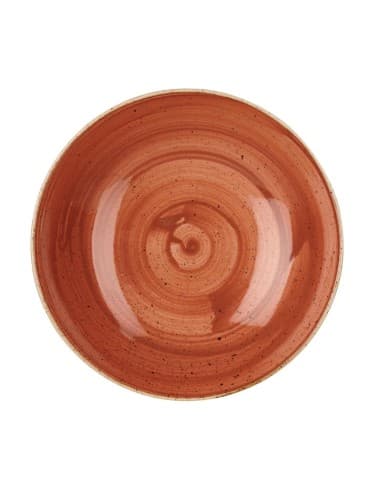 Assiettes coupes rondes Churchill Stonecast Spiced Orange 220mm (Lot de 12)