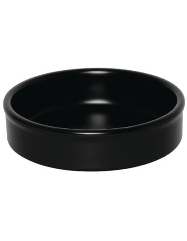 Plats empilables noirs Olympia Mediterranean 102mm (Lot de 6)
