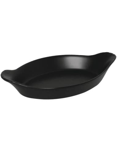 Plats ovales à oreilles noirs Olympia Mediterranean 204x118mm (lot de 6)
