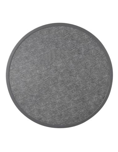 Plateau de table extérieur rond en verre trempé Bolero noir brossé bord gris 580mm