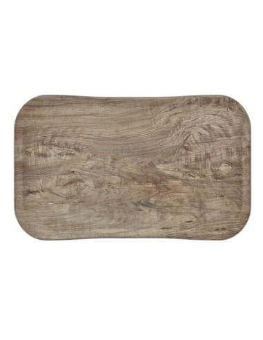 Plateau rectangulaire polyester aspect bois Cambro Century 32x53cm olivier clair
