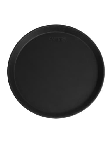 Plateau de service rond fibre de verre antidérapant Camtread Cambro noir 28 cm