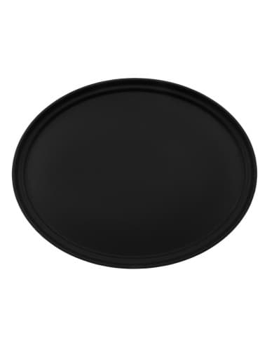 Plateau de service ovale fibre de verre antidérapant Camtread Cambro noir 60 cm