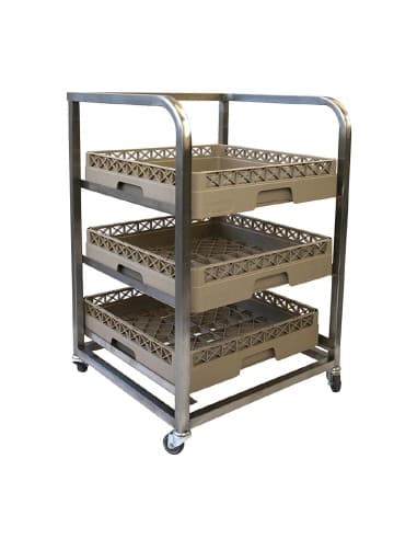 Chariot inox pour casiers Ă verres Craven