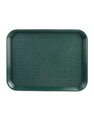 Plateau fast food en plastique Olympia Kristallon vert 275x353mm