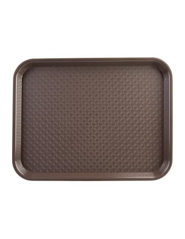 Plateau fast food en plastique Olympia Kristallon marron 275x353mm