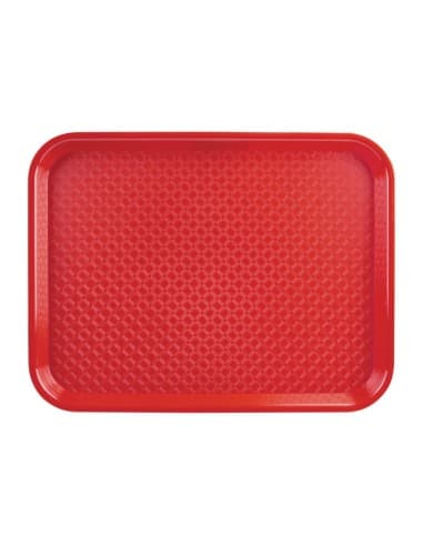 Plateau fast food en plastique Olympia Kristallon rouge 275x353mm