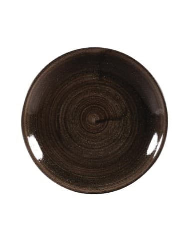 Assiettes avec rebord Churchill Stonecast Patina Black 165mm (Lot de 12)