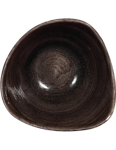 Bols triangulaires Churchill Stonecast Patina Black 153mm (Lot de 12)