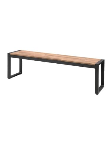 Bancs industriels en acier et acacia Bolero 160 cm (lot de 2)
