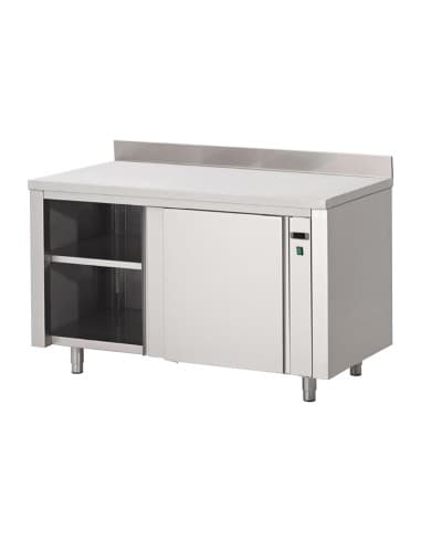 Armoire chauffante inox avec dosseret Gastro M 850x2000x700mm
