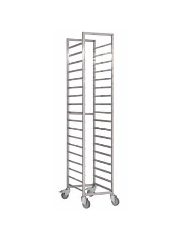 Chariot à glissières inox Gastro M 650(P) x 460(L) x 1800 (H) mm 18 niveaux