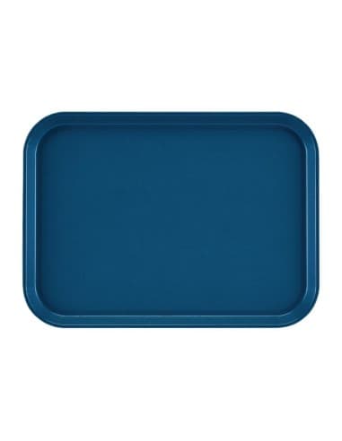 Plateau rectangulaire antidérapant en fibre de verre Cambro EpicTread bleu 350 mm