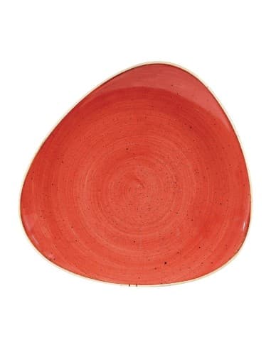 Assiettes triangulaires Churchill Stonecast Berry Red 265mm (Lot de 12)