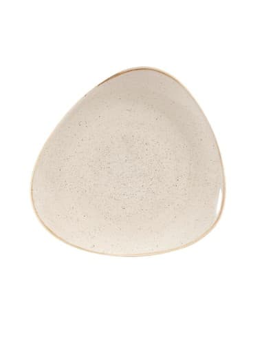 Assiettes triangulaires Churchill Stonecast Nutmeg Cream 265mm (Lot de 12)