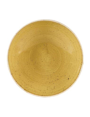 Assiettes coupes rondes Churchill Stonecast Mustard Seed Yellow 182mm (Lot de 12)