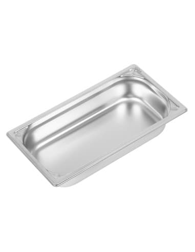 Bac inox 18/10 GN 1/3 professionnel Vogue 65mm