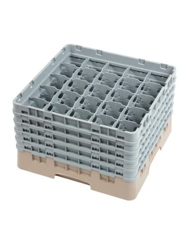Casier à verres 25 compartiments Camrack Cambro beige hauteur max 257mm