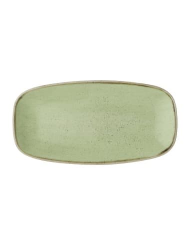 Assiettes oblongues Churchill Stonecast Sage Green 298mm (Lot de 12)