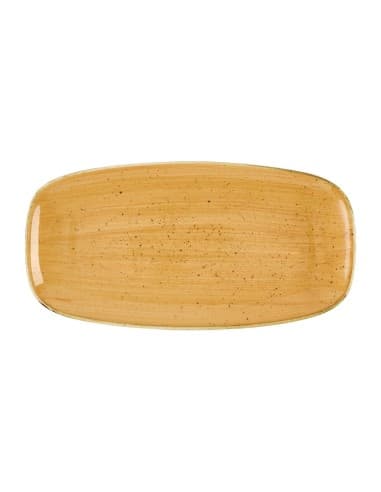 Assiettes oblongues Churchill Stonecast Tangerine Chefs' No. 3 (298 x 153mm) (Lot de 12)