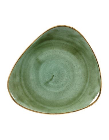 Assiettes triangulaires Churchill Stonecast Samphire Green 311mm (Lot de 6)