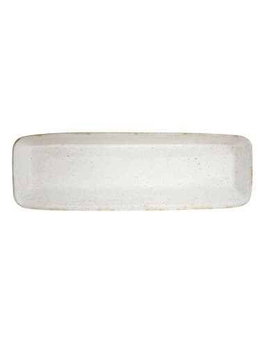 Plats à four rectangulaires Churchill Stonecast Hints blanc orge 160 x 530 mm (lot de 2)