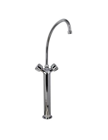 Robinet mélangeur monotrou modèle lourd avec 2 robinets, bec mobile ø 25 x 200mm sur colonne 400mm Gastro M