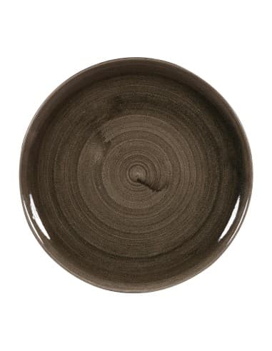Assiettes avec rebord Churchill Stonecast Patina Evolve Iron Black 324mm (Lot de 6)