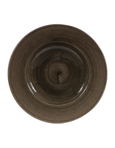 Bols à bord large Churchill Stonecast Patina Wide Iron Black 280mm (Lot de 12)