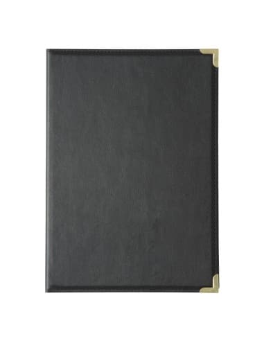 Protège-menus en simili cuir Olympia A5 noir