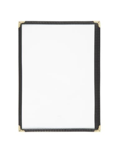 Protège-menus style américain Olympia A5 deux vues noir