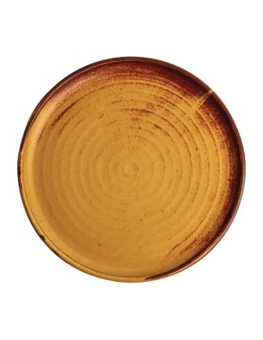 Assiettes plates terre de sienne Olympia Canvas 265mm (lot de 6)