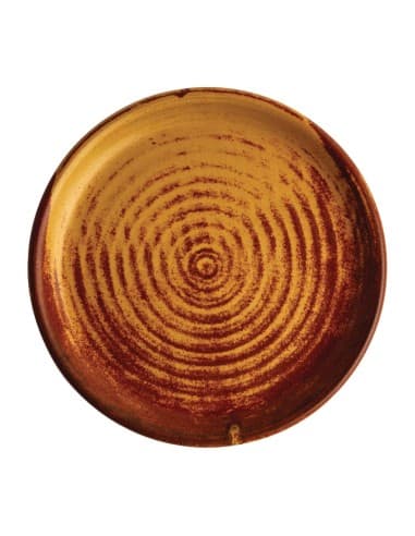 Assiettes plates terre de sienne Olympia Canvas 180mm (lot de 6)