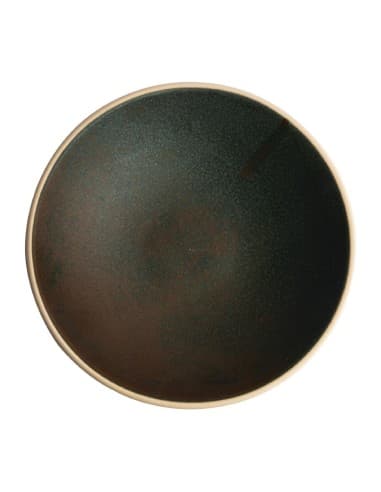 Assiettes creuses vert bronze Olympia Canvas 200mm (lot de 6)