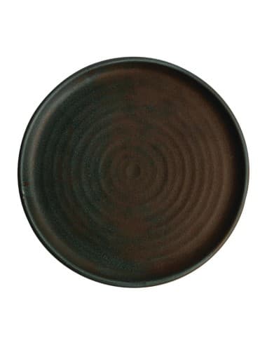 Assiettes plates vert bronze Olympia Canvas 265mm (lot de 6)