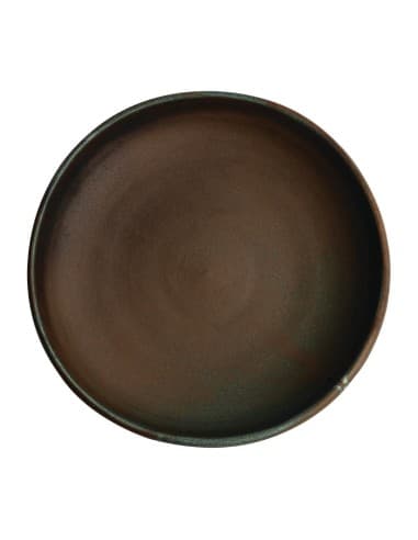 Assiettes creuses calottes vert bronze Olympia Canvas 230mm (lot de 6)