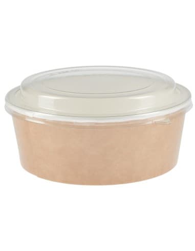 Pots alimentaires kraft recyclables avec couvercles Colpac 1300ml (lot de 150)