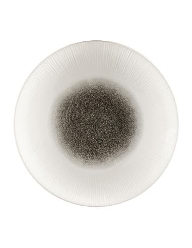 Assiettes creuses Churchill Bamboo centre quartz noir 281mm (lot de 12)